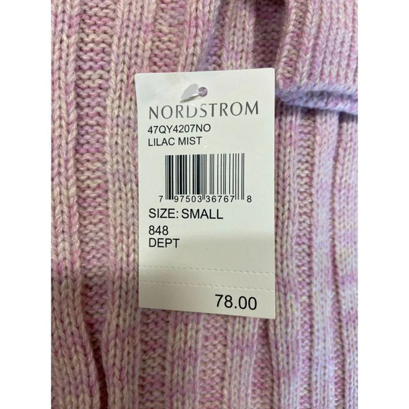Blank‎ NYC Women's Heather Ribbed Crewneck Sweater In Lilac Mist Size S NWT - Picture 6 of 11